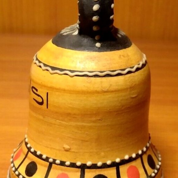 FIMA DERUTA BELL Ceramic Italian Pottery "ASSISI" HAND PAINTED HANDMADE GENUINE - Picture 6 of 6